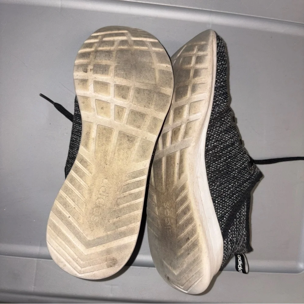 Adidas Cloud Foam Women’s Black and Gray Knit Sneakers - Picture 6 of 7